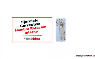 Ejercicio correctivo para rotación interna del hombro